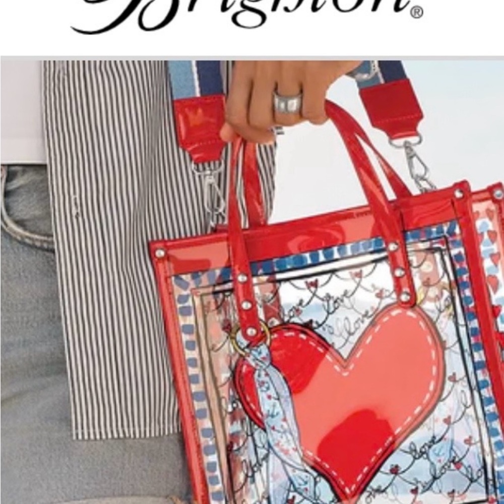 Brighton Clear Tote with Red Heart Accent - Picture 2 of 10